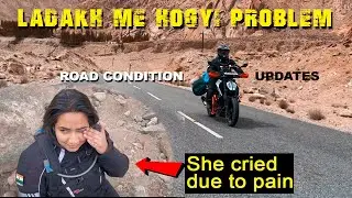 GIRL BIKER PERIOD PROBLEM😱| LEH TO HANLE ROAD CONDITION| LADAKH BIKE TRIP 2022