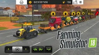 Fs 18 Transport Many Harvesters With Long Loader - Farming Simulator 18 Gameplay timelapse #fs18
