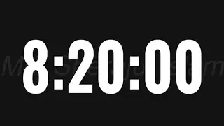 8 Hour 20 Minute Full Screen Countdown Timer