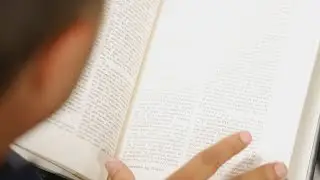 Reading an old Book 02 / Free Stock Footage (4K)