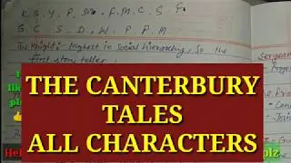 The Canterbury Tales All Characters Tgt Pgt English