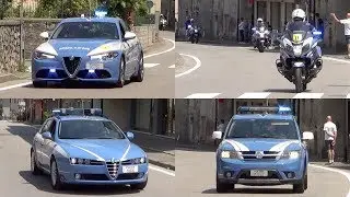 Mezzi Polizia al Giro d'Italia 2017 - Italian Police vehicles escorting 