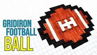 How to Draw Ball (Gridiron Football) - Drawing American Football Ball - Handmade Pixel Art