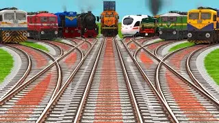 Indian Railways High Speed Train Crossing | By Diamond Branched Bumpy Railroad Tracks/#railways 