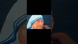 mother Teresa beautiful painting /easy water color painting  #shortvideo