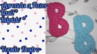 Como fazer a letra B em croch&ecirc; #crochet #artesanato #croch&ecirc;comamor #feitoamao #crocheterapia 