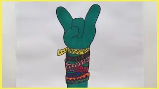 How to draw Branch aka Justin Timberlake | Trolls World Tour poster🌎🌈✏️ Rock on Hand Sign 🤟🎶