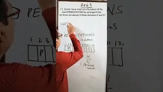 Q11 (iii) Ex 6.3 Class 11 Maths | Arrange Permutations &mdash; there are always 4 letters between P and S