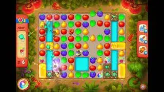 GardenScapes Level 1287 no boosters (17 moves)