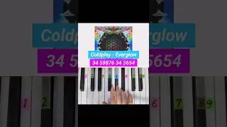Coldplay - Everglow (easy piano tutorial) #shorts