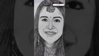 I tried to draw the fiance of anant Ambani [Radhika merchant] 💖#art #shorts #youtubeshorts #drawing