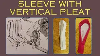 Sleeve with vertical pleat