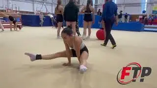 Compressing Straddle L-Sit Hold on floor