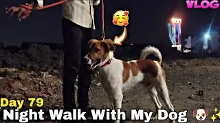 Day 79 | Dog Night Walk 🐕🌙 | Loyal Friend Forever ❤️ | Mini Vlog | Dog Vlog India | Real Life Vlog