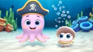 Captain Bubbles' Little Clam | A Mary Had a Little Lamb Twist | Nursery Rhymes for Kids