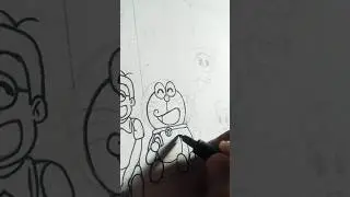 Doraemon drawing part-1 comment for part 2 #doraemon#exploreartist #explore #subscribe #exploremore