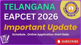 Telangana EAPCET 2026 Application Date | Complete Details for MPC & BiPC Students #eapcet2026
