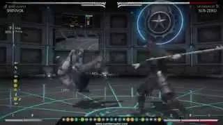 Shinnok Combo | Bone Shaper | MKX | Midscreen - 1 meter 35% damage