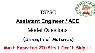 #tspsc #group4 #group2 TSPSC EXAMINATIONS MODEL QUESTIONS :Strength of Materials @VidyaTv3