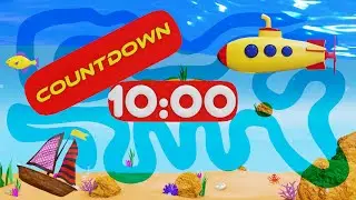 10 Minute Countdown | 10 Minute Timer with Submarine Theme | Submarine Countdown