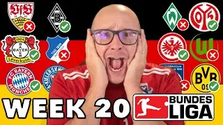 2024/25 BUNDESLIGA PREDICTIONS - WEEK #20