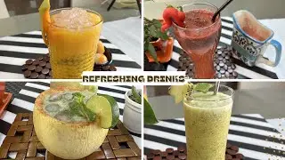 6 Refreshing Summer Drinks | Mango Iceapple Cooler | Watermelon Mint Mojito | Muskmelon Cooler