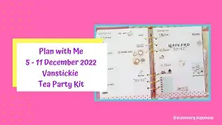 Plan With Me 5-11 December 2022 Vanstickie Tea Party Kit
