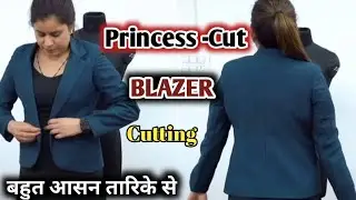 Princess -Cut Blazer Cutting/ coat collar cutting/ Blazer Cutting And Stitching @talentedrituinsan 