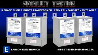 3 Phase Buck & Boost Transformer - 208V Primary - 240V Secondary - 93.75 Amps on Secondary - 50/60Hz