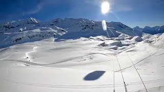 Snowkiting in Alpe d'Huez (from the Col Du Lac Blanc, to the Sommet des Aiguillettes)