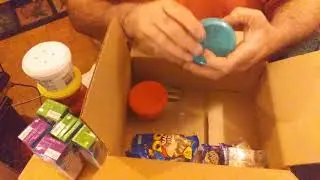 Opening a box of my prepper stored food