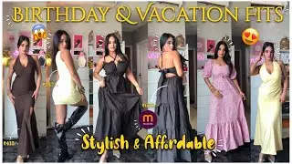 &ldquo;MEESHO&rdquo; Birthday & Vacation Fits|| Stylish & Affordable || Dresses Haul|| Manshi Sharma🎀