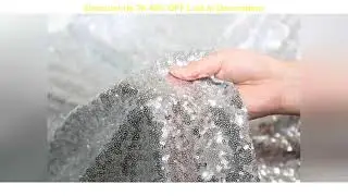 Video Review PartyDelight Sequin Tablecloth, Sequin Table Overlay, Table Topper, Tree Skirt, Square