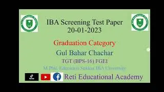 Sentence Structure Solution IBA Screening Test Paper 20-01-2023 Graduation Category