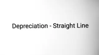 AAT Level 3 : FAPS : Chapter 4 - Depreciation - Straight Line Method