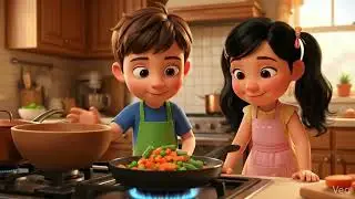 ✨ Leo & Mia&rsquo;s Kitchen Tales | Episode 4: 🍚 Vegetable Fried Rice