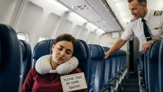 She Was Sleeping Lightly in Row 6 &mdash; Until the Pilot Noticed the Sign on Her Shoulder!#kindness#