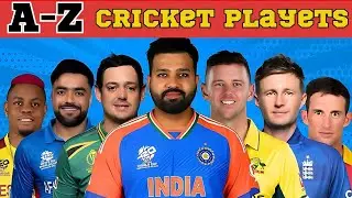 Alphabet Cricket Players | ABC of Cricket Players | Cricket Players Vocabulary.