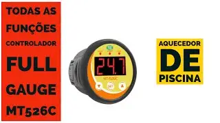 Todas as Fun&ccedil;&otilde;es Controlador De Temperatura Bomba De Calor Aquecedor  Full gauge MT 526C