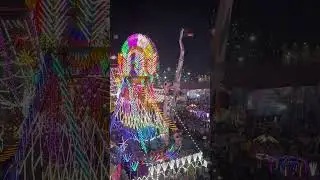 View from tallest  circle swing #ujjain #amazing #carnival #kartik mela view from  circle swing