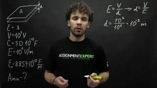 Calculating the required area of a parallel plate capacitor
