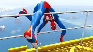 SPIDERMAN CRAZY JUMPS/FALLS (GTA 5 Spider-Man Best Fails) #3