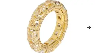Big diamond Eternity Band with Fancy Yellow diamonds