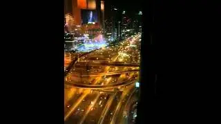 Fast moving cars on Sheikh Zayed Road