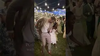 Highly recommended the electric slide at your wedding #wedding #2025bride #intimatewedding #bride