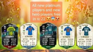 All platinum players of real cricket 22 | Hero pro players free | Rc 22 players 😱😍🔥