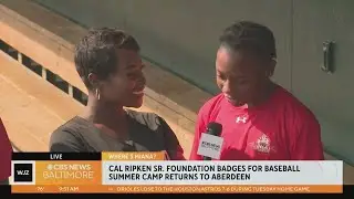 Where's Miana?  Learning new skills at the Cal Ripken Sr. Foundation Badges for Baseball summer camp