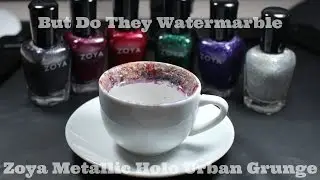 But Do They Watermarble | Zoya Metallic Holo Urban Grunge