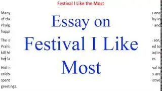 Essay, Paragraph on 