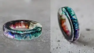 DIY Resin Rainbow Ring 🌈 / Resin Art
